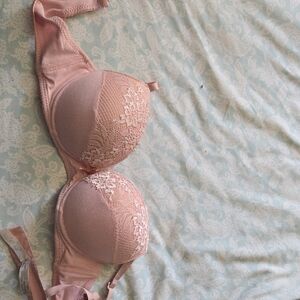 Sofra Lace Detail Pink Bra